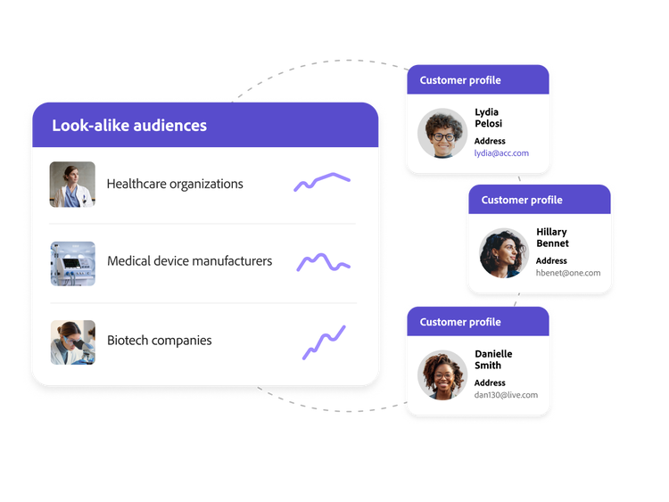 Creating look alike audiences using customer profile attributes