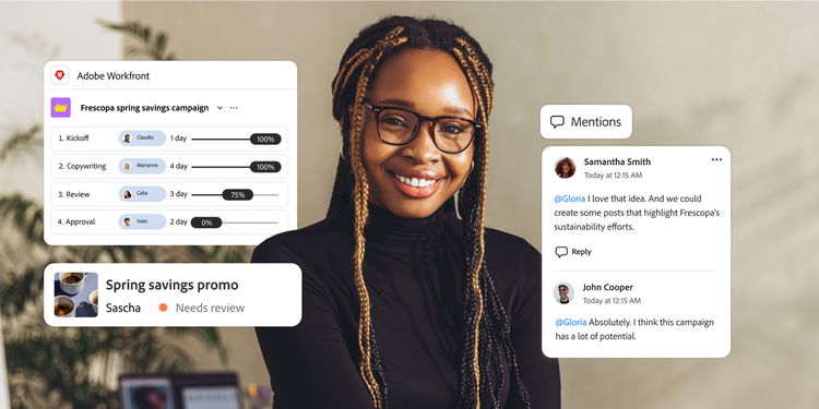 An image showing Adobe Workfront simplifying work management.