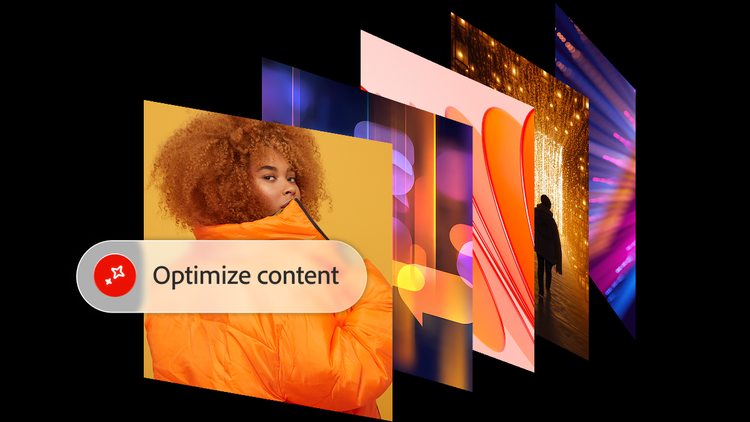 Decorative with a prompt box with the words, “Optimize content.”