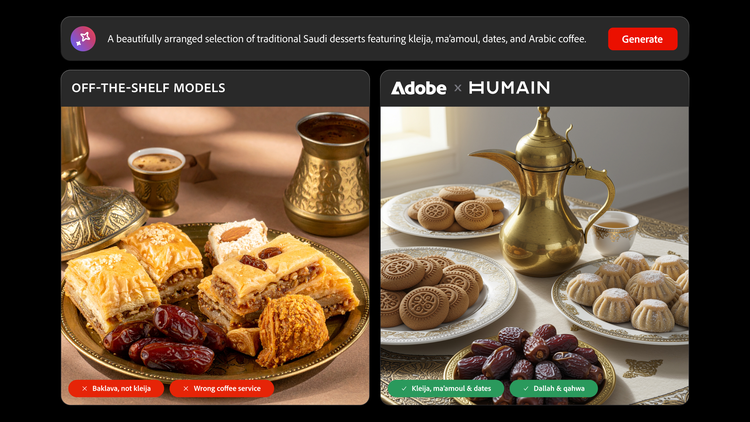 A beautifully arranged selection of traditional Saudi desserts: featuring Kleija, ma’amoul, dates, and Arabic coffee.