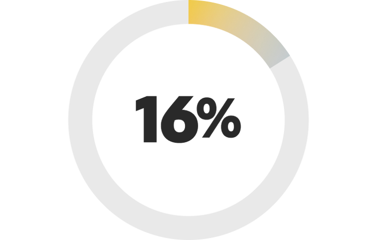 16%