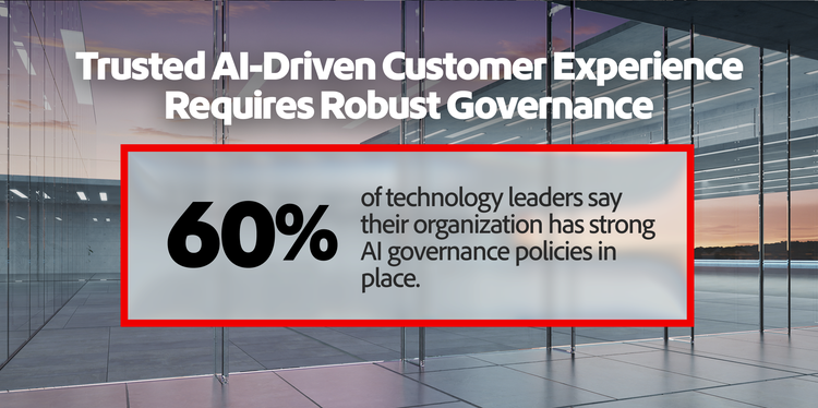 60% of technology leaders say their organization has strong AI governance policies in place