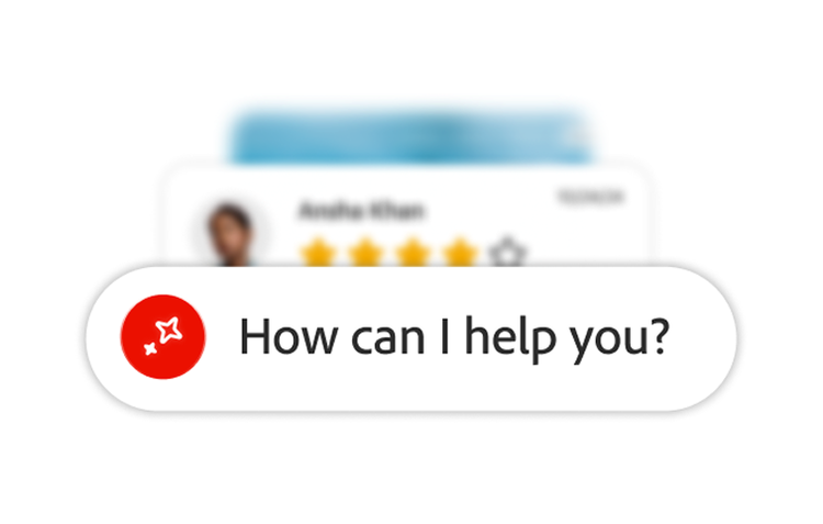 AI text box that reads “How can I help you?”
