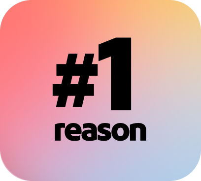 Badge reading "#1 reason."