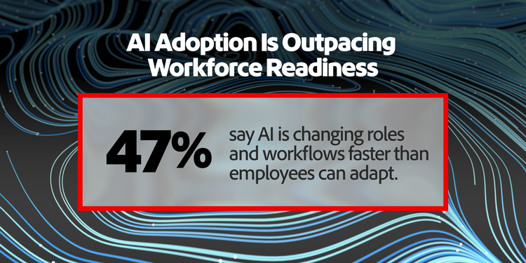 47% say AI is changing roles and workflows faster than employees can adapt