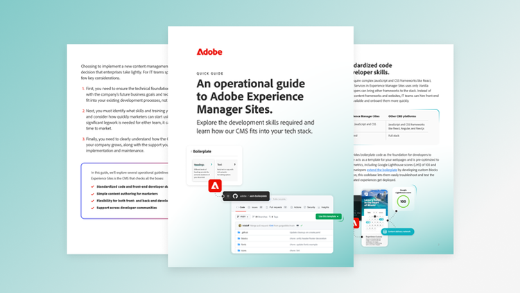 An operational guide to Adobe Experience Manager Sites content card image