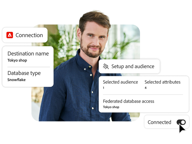 A professional looking at a dashboard to understand data connection details.