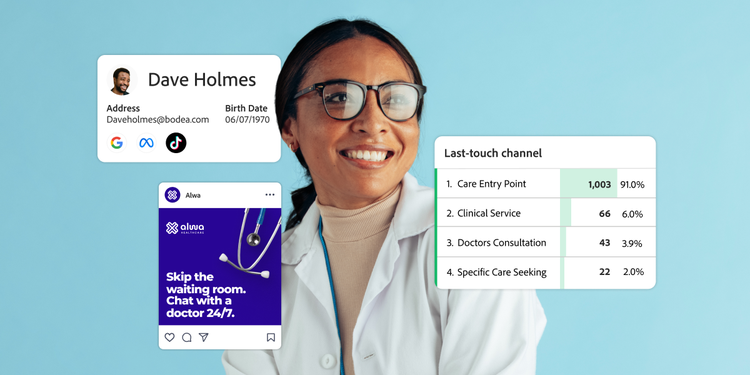 Healthcare provider uses patient data and digital tools to deliver personalized care and track engagement channels