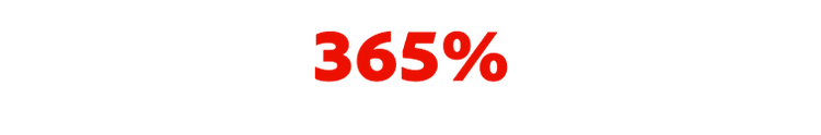 365%