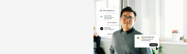 Commerce team member and a variety of integration options