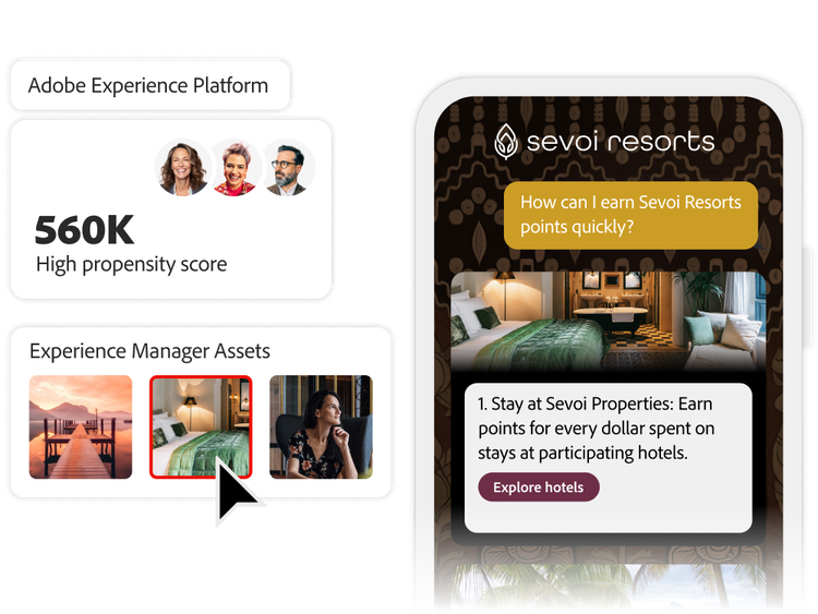 Customer data and image asset information combined to power generative AI chat