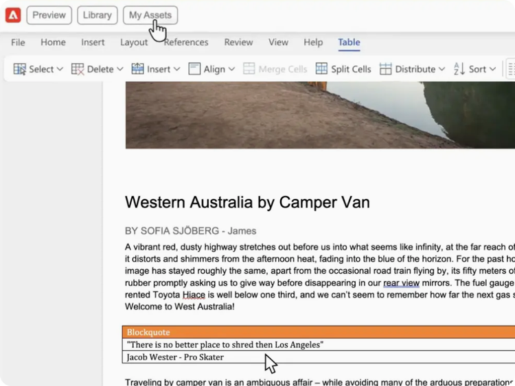 Document-based authoring demo video