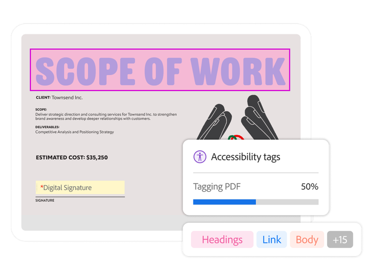 Scope of work document adding accessibility tags