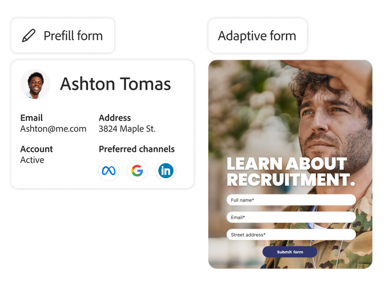 A civilian profile and an adaptive recruitment form