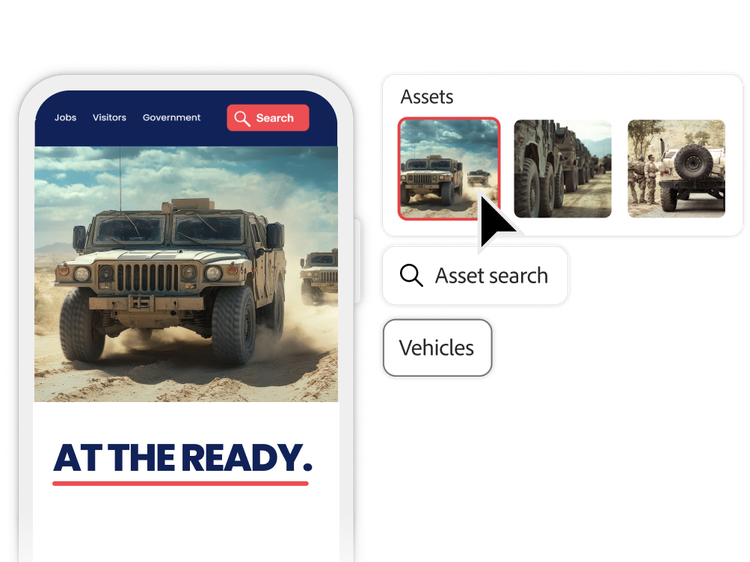 Library of searchable marketing assets
