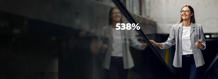 https://main--bacom--adobecom.aem.page/assets/videos/industries/government/media_16022f94c179cb22603c65a45a5af023802e272a6.mp4#_autoplay1 | An employee and a statistic showing 650% increase in content publishing for the Port Authority of New York New Jersey