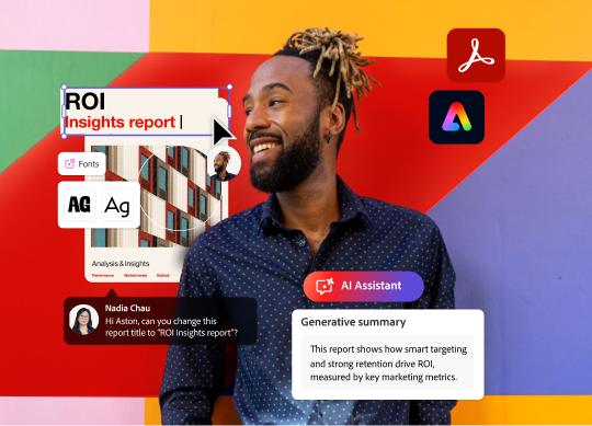 Customer with a report using generative AI to generate a summary