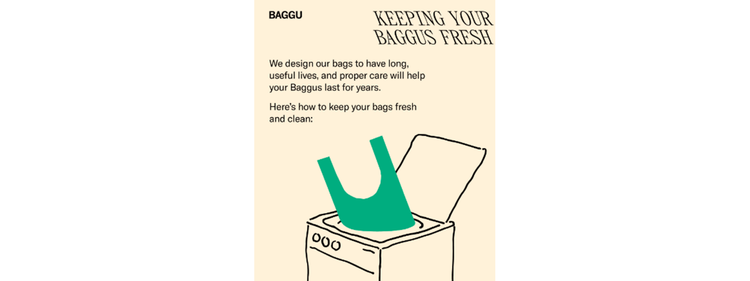 Baggu educates customers in their lead nurturing efforts.
