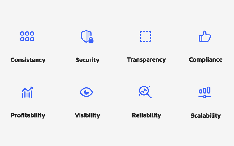 Diagram illustrating key benefits of effective data management.