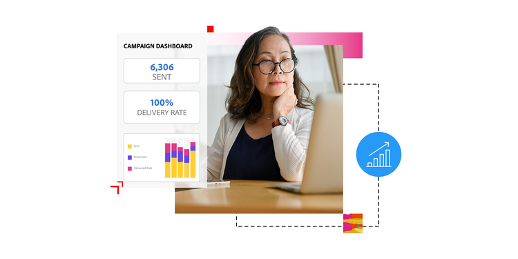 Woman at a desk thinks about digital marketing strategy examples.