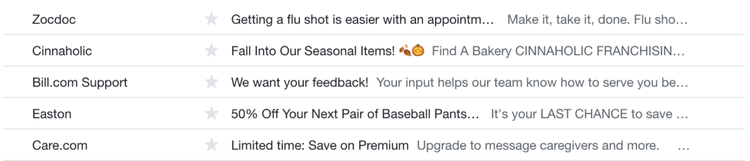 Focus on subject lines for ecommerce email marketing