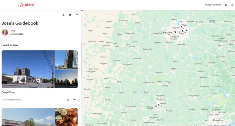 A screenshot of an Airbnb host guidebook is shown as an example of a digital marketing strategy