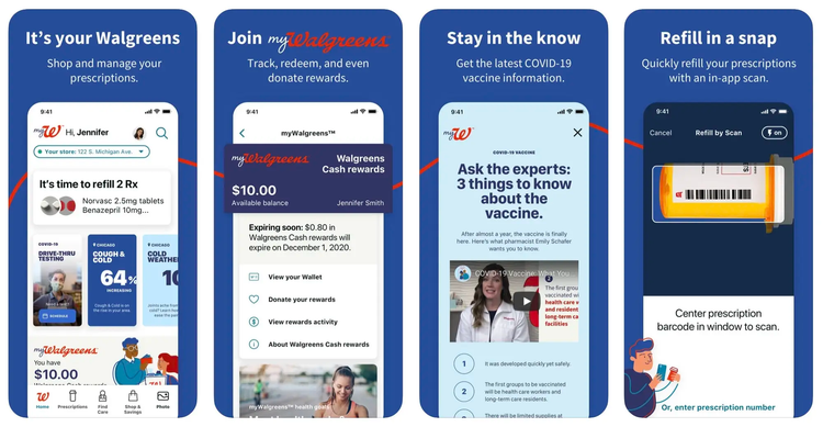 Walgreen's app screenshots