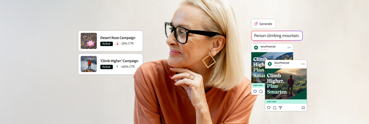 Prompt to generate refreshed creative for ad, influenced by campaign data