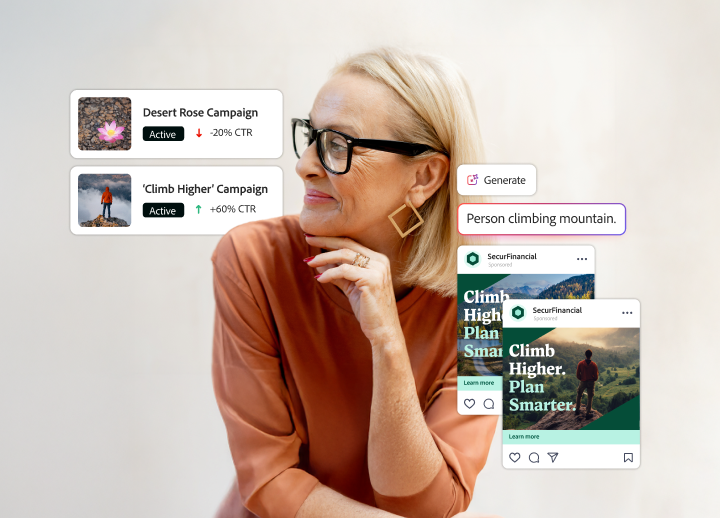 Prompt to generate refreshed creative for ad, influenced by campaign data