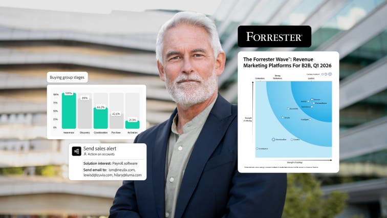Adobe recognised by Forrester as a Leader for B2B revenue marketing