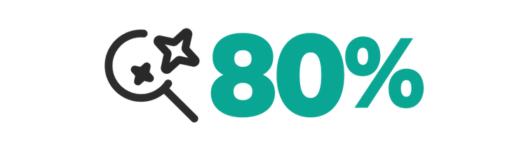 80 per cent