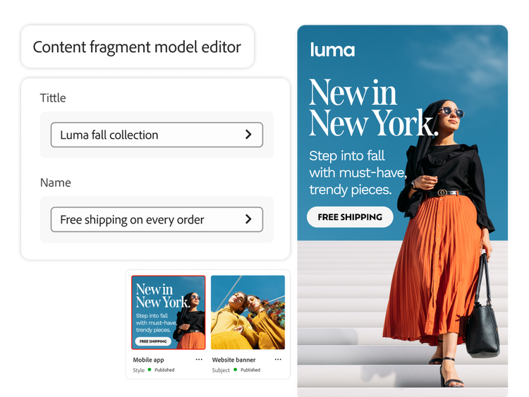 The content fragment editor and mobile app updates