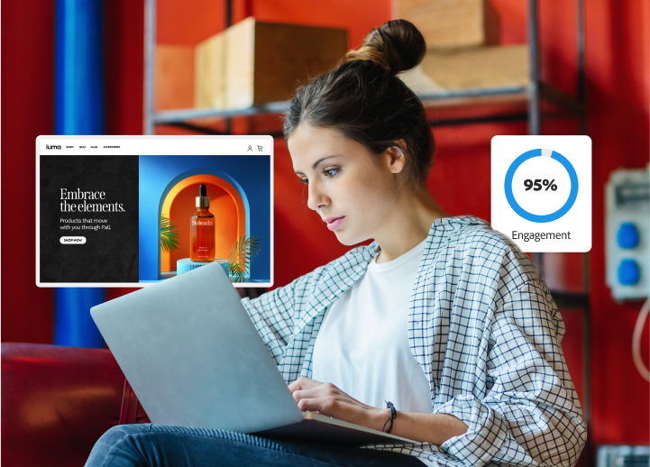 Marketer reviews site optimization results and engagement insights