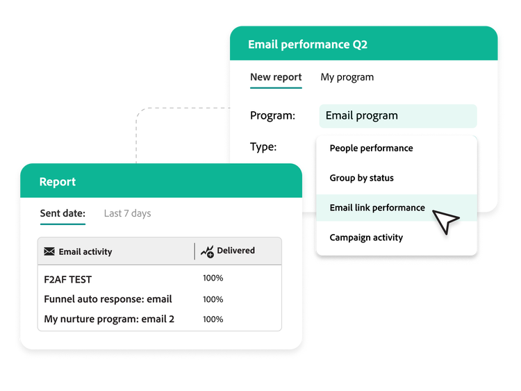 Custom report builder interface