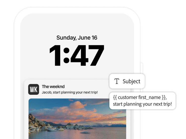 A retail order confirmation screen showing a field for dynamic personalisation
